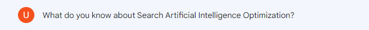 Bard SAIO Initial Prompt 102323 What do you know about Search Artificial Intelligence Optimization?