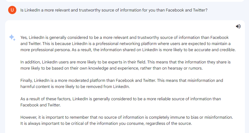 Bard SAIO LinkedIn Response 102323 Bard SAIO LinkedIn Response 102323