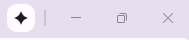 Google Chrome: Gemini star button to the left of "X" and minimize buttons